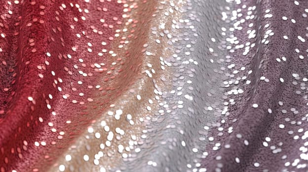 Abstract shiny background with red glitter. Scattered confetti sparkles with red color. Generated AI