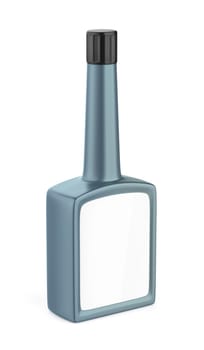 Blank plastic bottle on white background, can be used for automotive fuel additive, motor oil or other purposes.