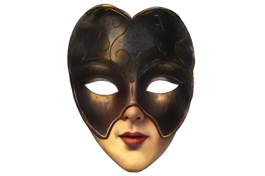 Vintage retro illustration of an theatrical mask