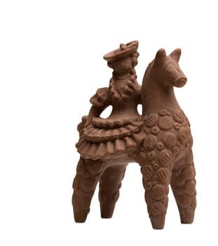 Knight on horseback made of delicious milk chocolate