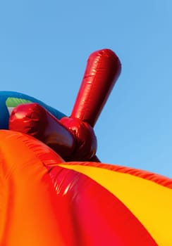 Abstract background and texture of a bright colourful plastic playground for playtime