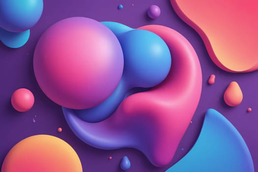 A collection of colorful abstract shapes with smooth gradients, creating a visually engaging design.