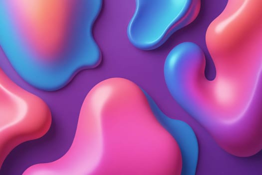 Abstract design with flowing, organic shapes in vivid gradient hues, offering a modern aesthetic.