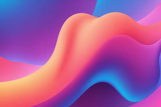 A digital abstract artwork featuring a seamless pattern of vibrant pink, blue, and purple shapes, with a gradient effect that creates a sense of depth and movement. The shapes are layered and overlapping, creating a dynamic and energetic visual.