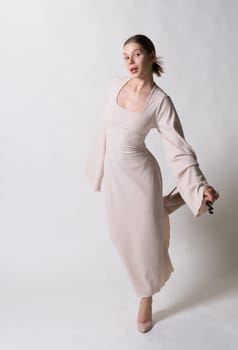 fashion elegant style dress model beauty figures beautiful lady white cake 23 woman