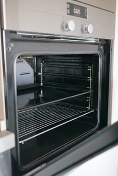 open electric oven at home,