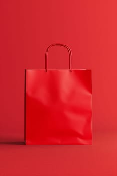 shopper mockup. red shopper mockup on the red background