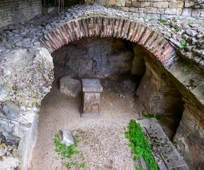 BULGARIA, VARNA - JUNE 06, 2013: 
archaeological site, Roman baths in Varna, Bulgaria