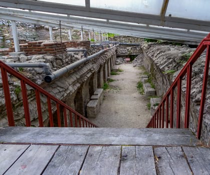 BULGARIA, VARNA - JUNE 06, 2013: 
archaeological site, Roman baths in Varna, Bulgaria