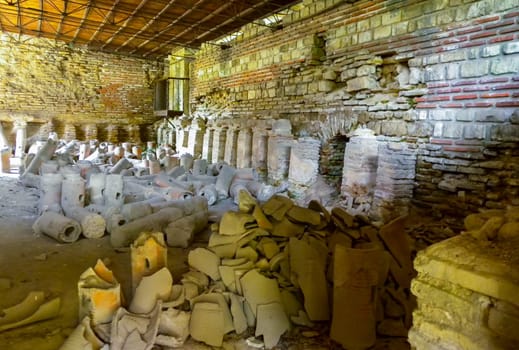 BULGARIA, VARNA - JUNE 06, 2013: 
archaeological site, Roman baths in Varna, Bulgaria