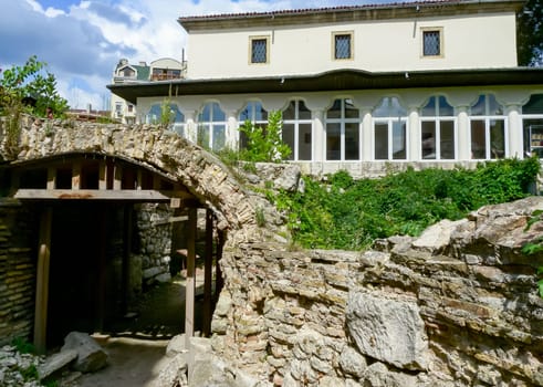 BULGARIA, VARNA - JUNE 06, 2013: 
archaeological site, Roman baths in Varna, Bulgaria
