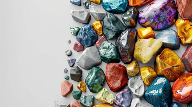 colored stones, nature Generative AI,