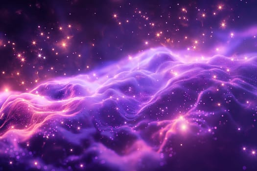 Nebula in space with stars and galaxy in the universe, a celestial starlight night scenery