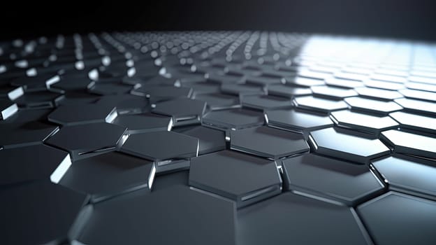 Abstract background with hexagonal tiles. Tech styled hex pattern. Generated AI