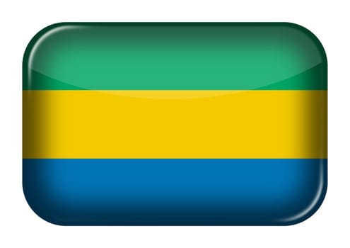 A Gabon web icon rectangle button with clipping path