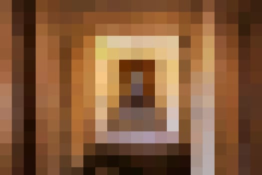 Abstract squares background. illustration of a background made of square pixels in gradient brown color. Digital pixels.