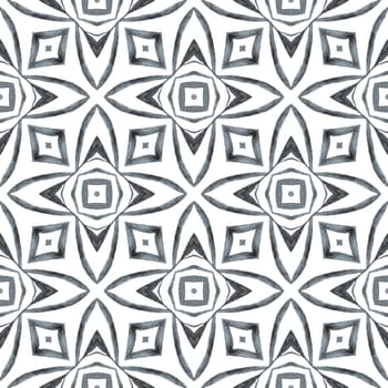 Textile ready awesome print, swimwear fabric, wallpaper, wrapping. Black and white elegant boho chic summer design. Trendy organic green border. Organic tile.