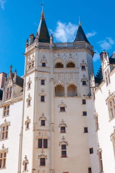 NANTES, FRANCE - SEPTEMBER 12, 2017:  Internal view of Square of Castle of Brittany Duke's. The castle now houses The Nantes History Museum