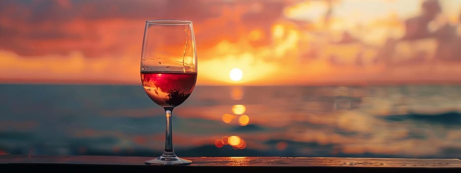 Wine by the sea. Generative AI, drink
