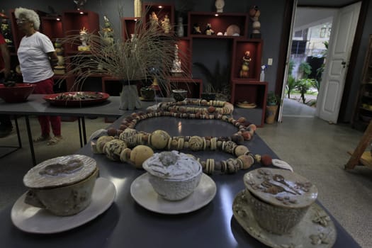 salvador, bahia, brazil - may 20, 2022: artwork seen during an exhibition at the Palacete das Artes museum in the city of Salvador.