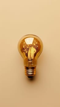 Light bulb with glowing particles, studio shot. Creativity and innovation concept.