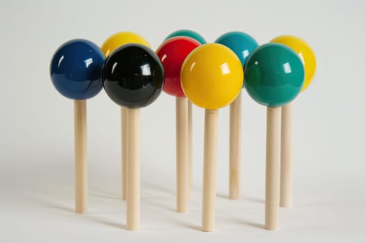 Metaphorical Image of Juggling Pins Demonstrating Effective Resource Management, Balancing Resources.