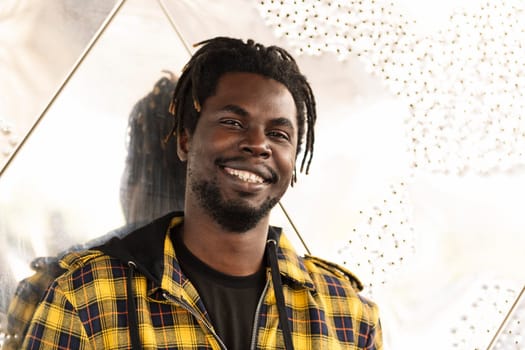 Portrait of a smiling young african man, lifestyle concept