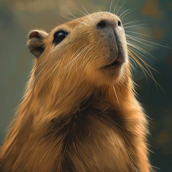 Capybara rodent animal wildlife mammal in nature with fur nose and whiskers outdoors