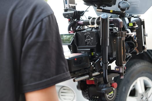 Video camera , film crew production