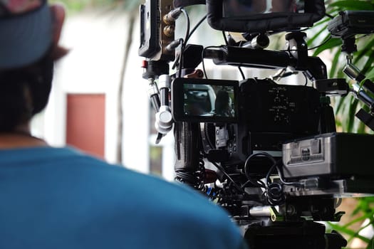 Video camera , film crew production