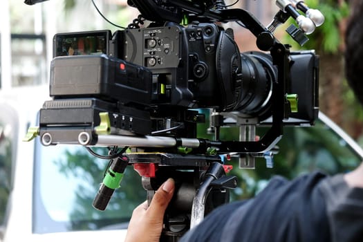 Video camera , film crew production