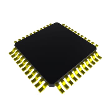 Computer Chip isolated on white background