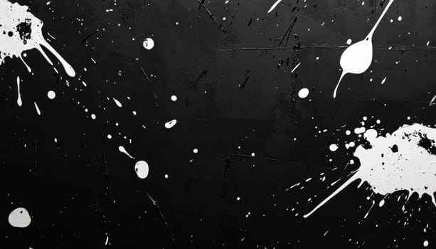 A deep black background, adorned with scattered white spots, creates a visually striking contrast overall