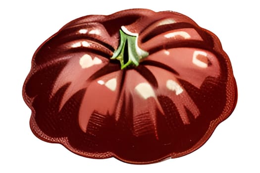 A pumpkin with a smiley face on it. The pumpkin is orange and has a black eye