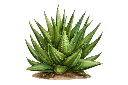 Watercolor Aloe Vera Isolated cut out Illustration