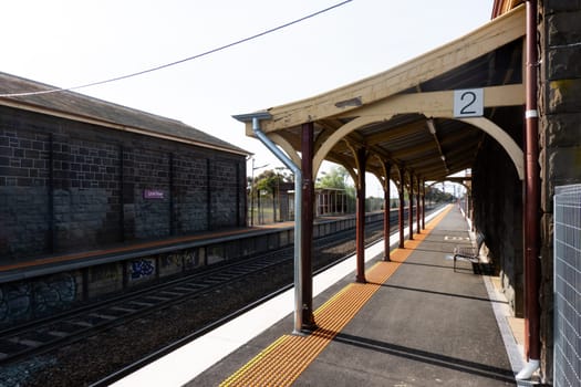 Little River train station on a quiet winter's day in Victoria, Australia