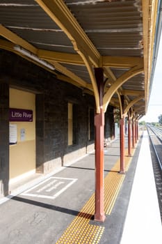 Little River train station on a quiet winter's day in Victoria, Australia
