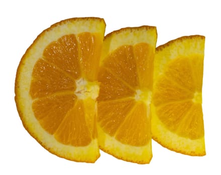 Background with fresh and natural orange slice. Promotional banner for natural products, supplements and diets.Copy space.Wallpaper with fresh and natural orange slice
