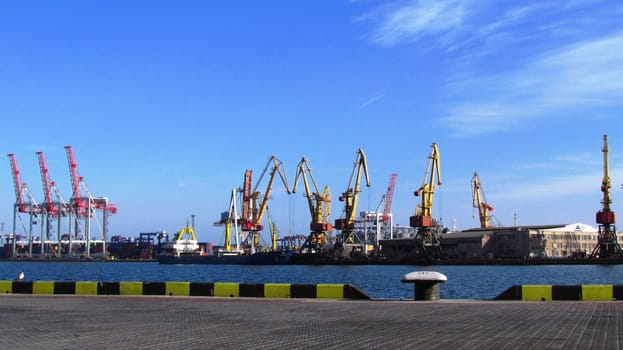 Odessa seaport. Container terminal. High quality photo