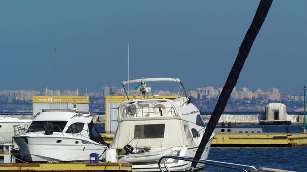 Odessa seaport. Container terminal. High quality photo