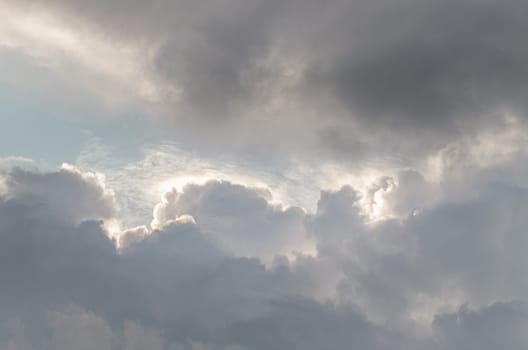 Amazing clouds like a heaven for background wallpaper and texture. The sky is being covered with white clouds, Concept idea of Imaginative clouds nature, Nature abstract composition, Copy space, Selective focus.