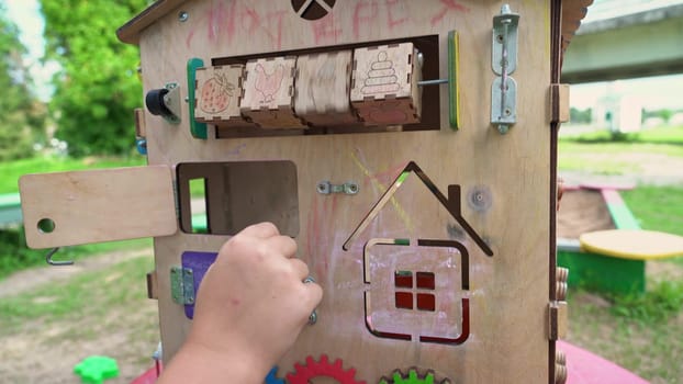 Engaging children with a hands-on playhouse for learning.