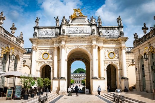 nancy,04-06-2024:Rue Here looking towards the Arc Here from Place Stanislas, Nancy, Lorraine, France