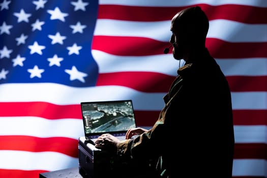 American NATO air defense operator uses radar detecting missile attacks, conducting space surveillance and satellite tracking. United States agent uses military software preventing rockets
