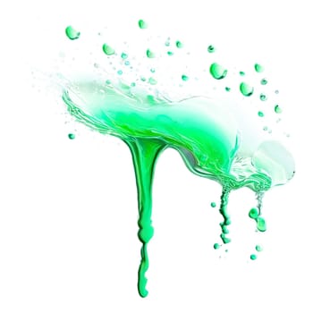Vibrant drop water paint strokes merge in a dance of colors on a transparent canvas.