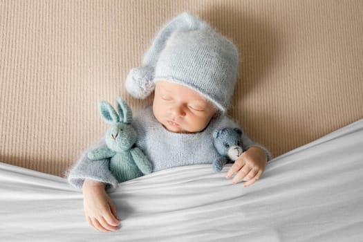 Newborn Baby Sleeps During Photo Session