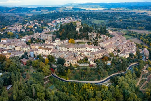 Cetona, Travel in Tuscany, Italy. Magnificent view of the ancient hilltop village of Cetona, Siena, Italy.
