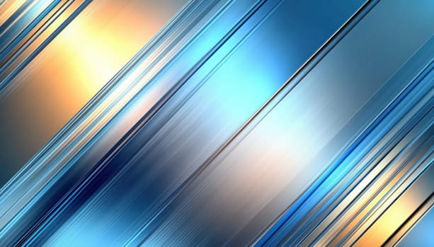 This is a computergenerated image featuring a visually striking blue and gold striped background design