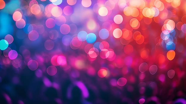 A vibrant and colorful background of blurred lights, creating a festive and celebratory mood - Generative AI