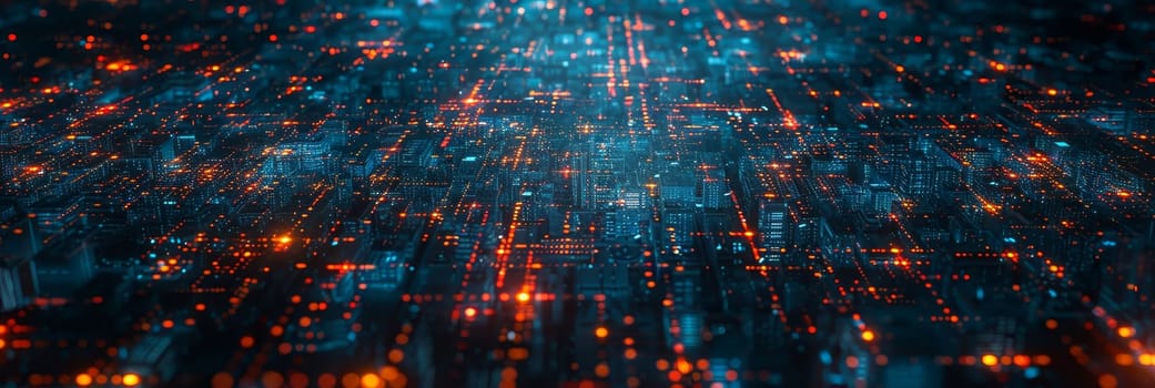 Abstract bokeh background with ai technology representing advanced artificial intelligence concepts